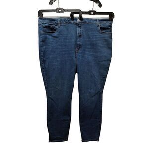 Old Navy Rockstar Super-Skinny Ankle Jeans Women 28 Blue Stretch Denim 46x27